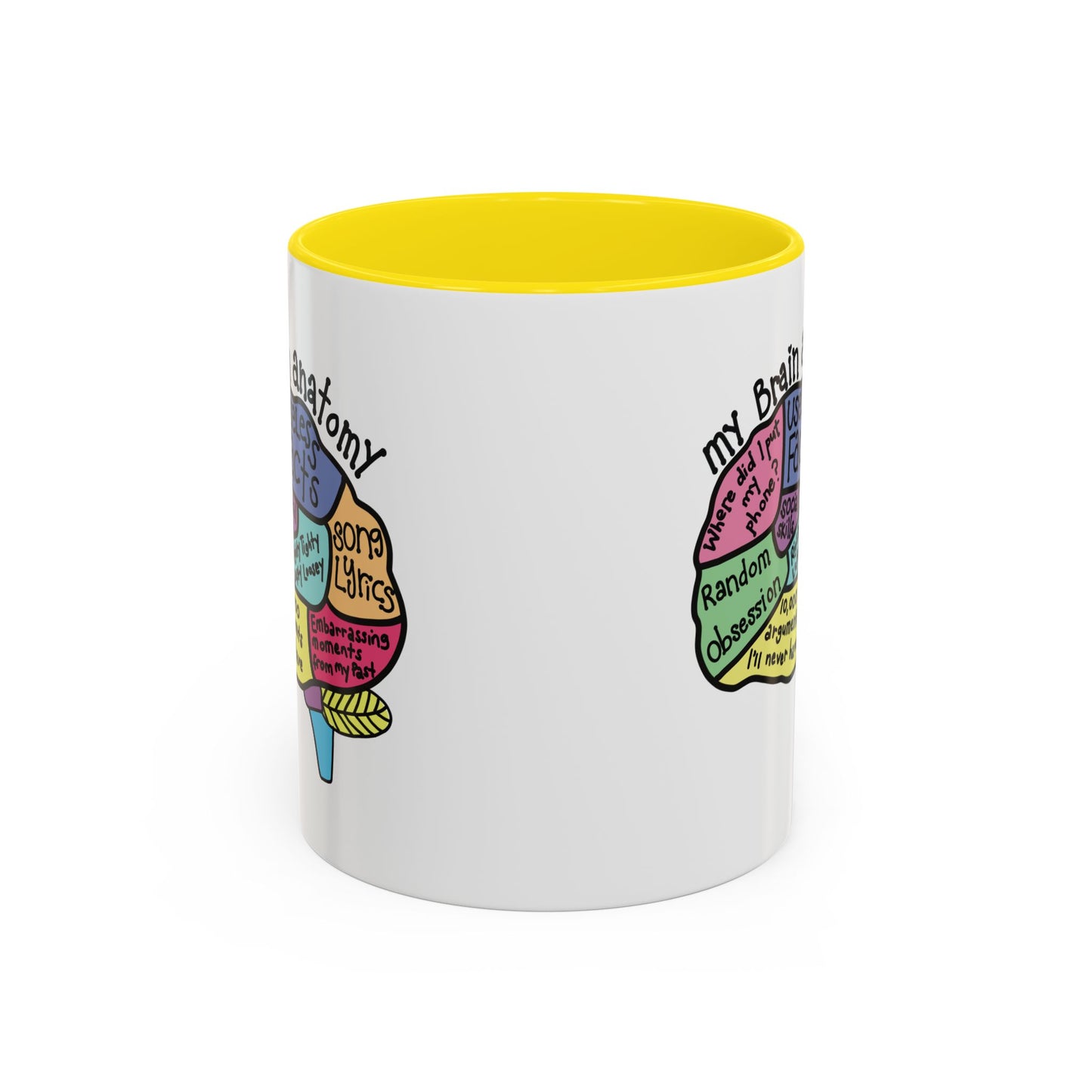 Anatomy of my Brain Accent Coffee Mug (11, 15oz)