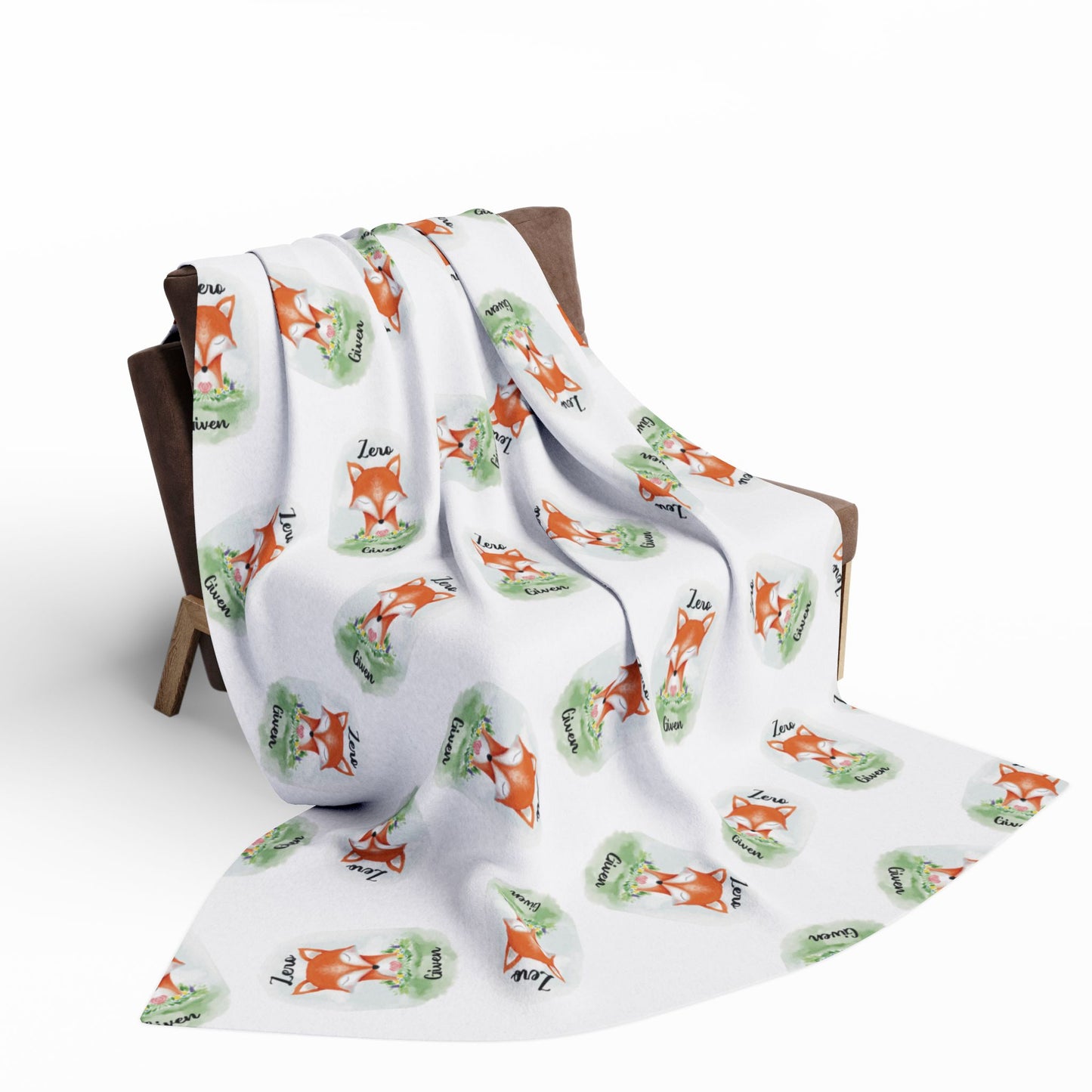 Fleece Blanket - 'Zero Fox Given' Comfy I Don't Care Blanket