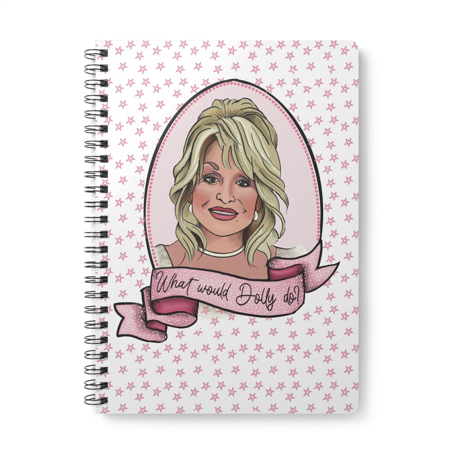 Notebook - 'What would Dolly do?’ Funny, Cute A5 Wirebound Softcover
