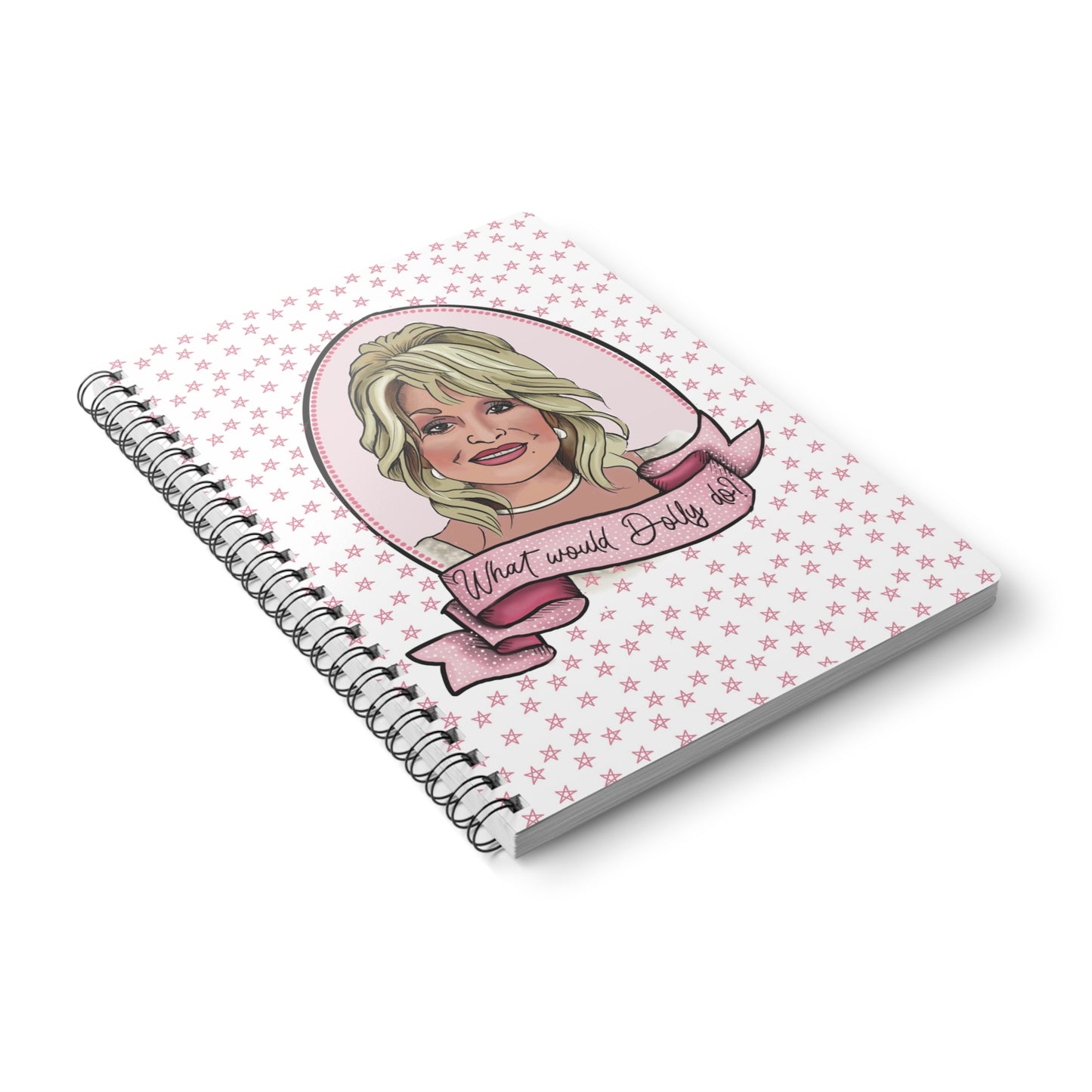 Notebook - 'What would Dolly do?’ Funny, Cute A5 Wirebound Softcover