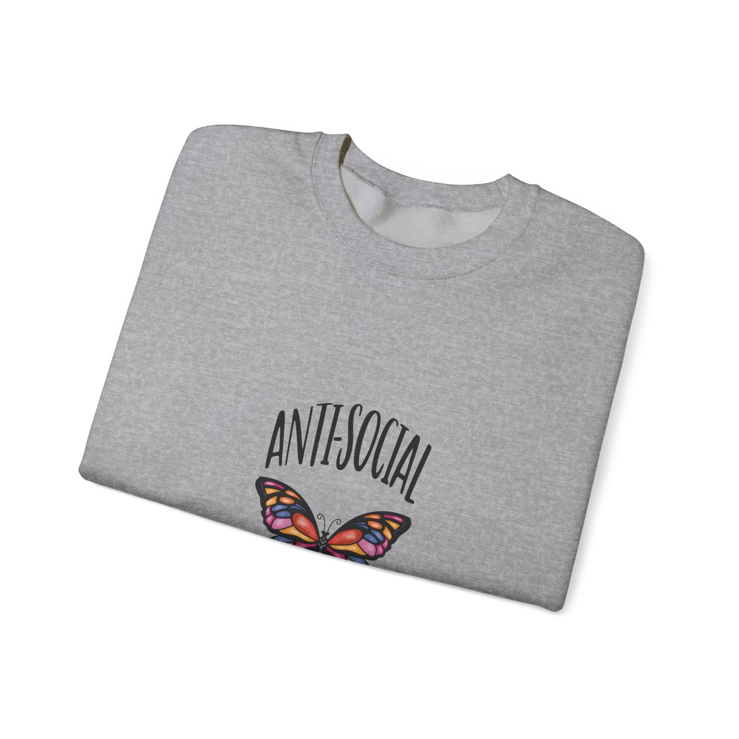 Crewneck Sweatshirt 'Anti-social butterfly'