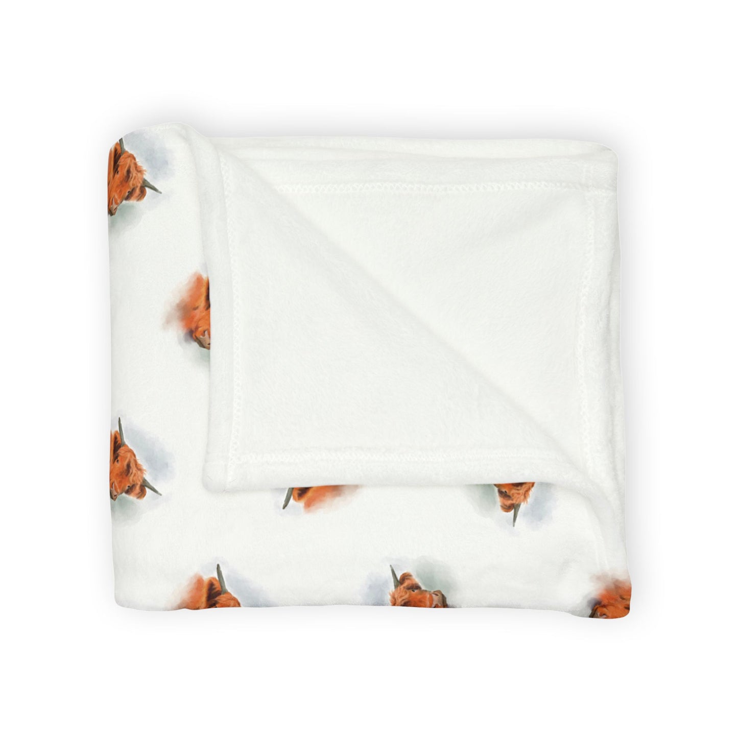 Cozy Blanket - Illustrated highland cow design