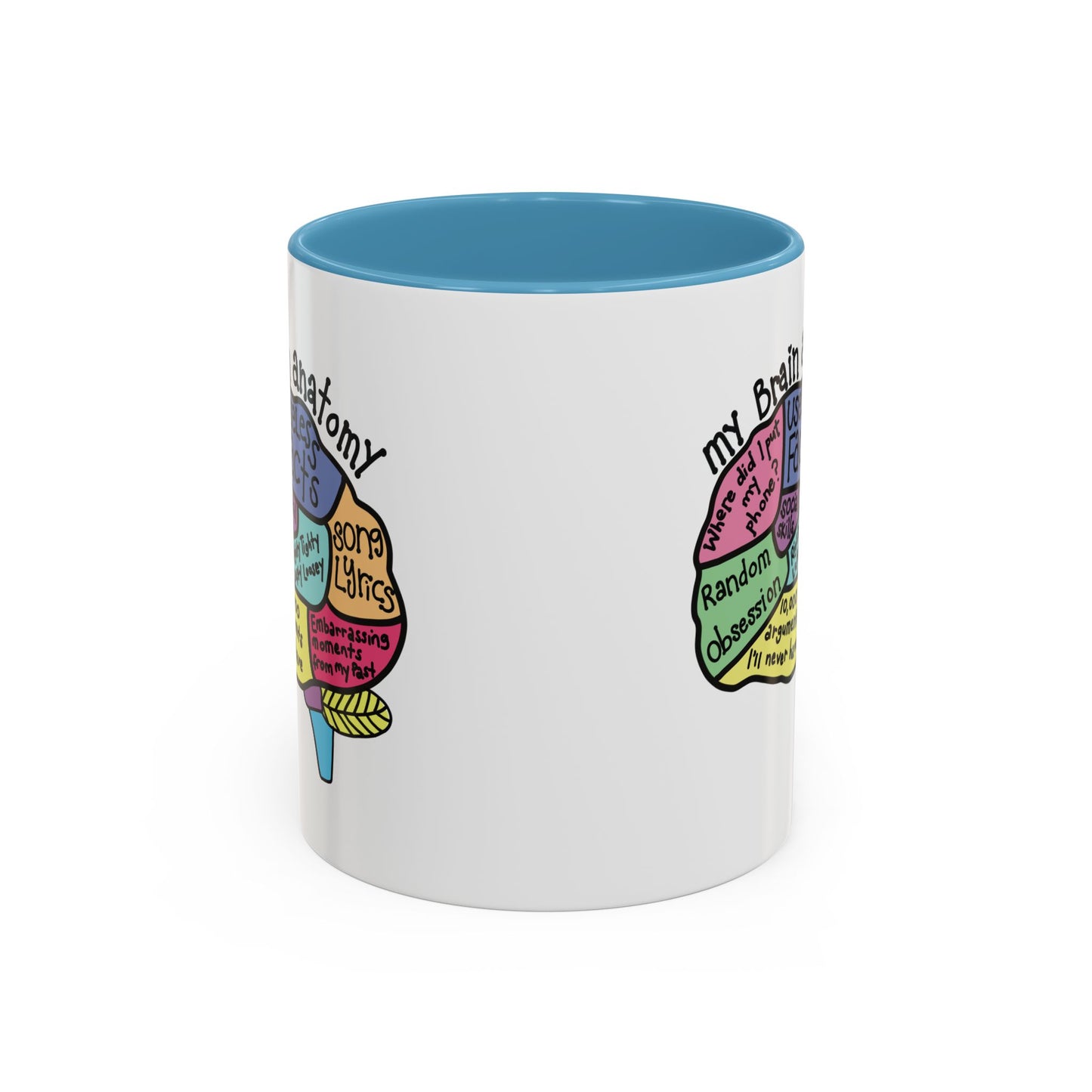 Anatomy of my Brain Accent Coffee Mug (11, 15oz)