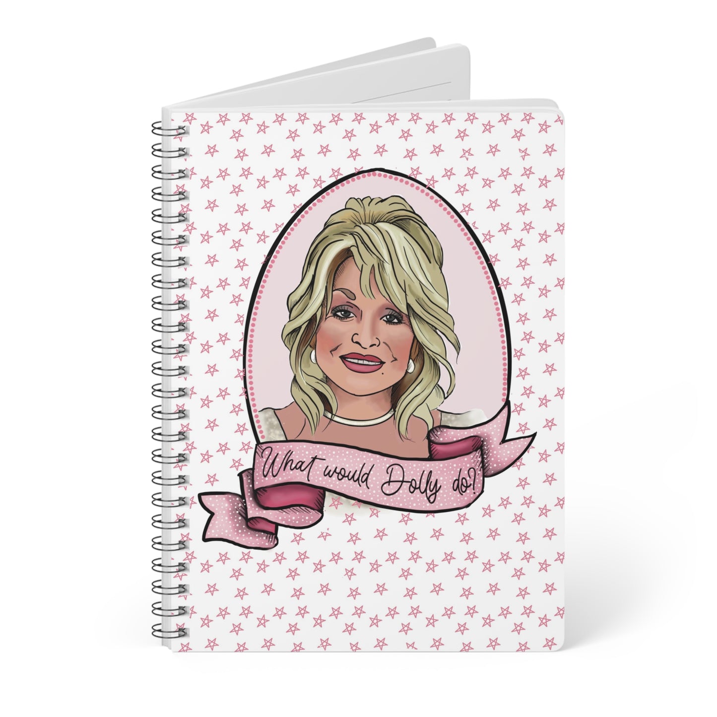 Notebook - 'What would Dolly do?’ Funny, Cute A5 Wirebound Softcover