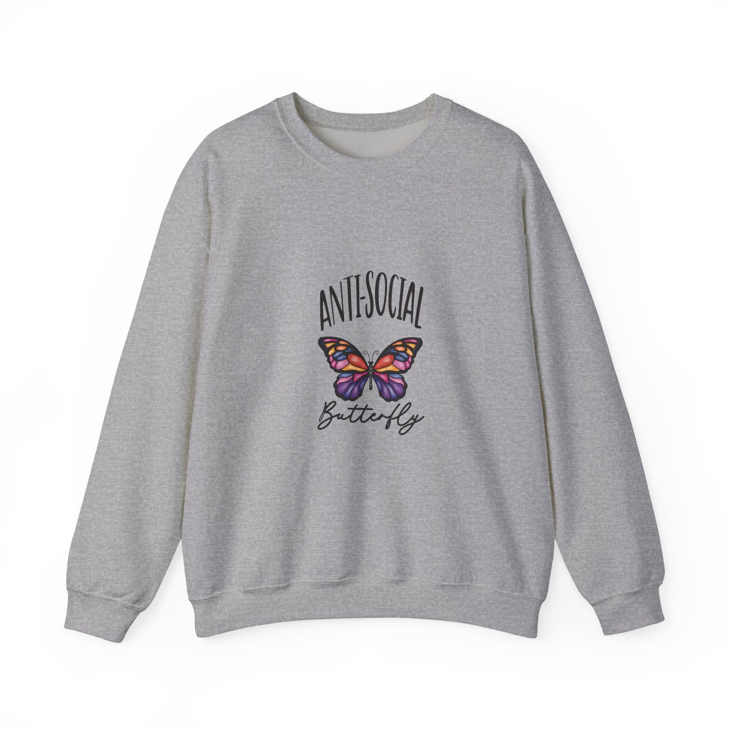 Crewneck Sweatshirt 'Anti-social butterfly'