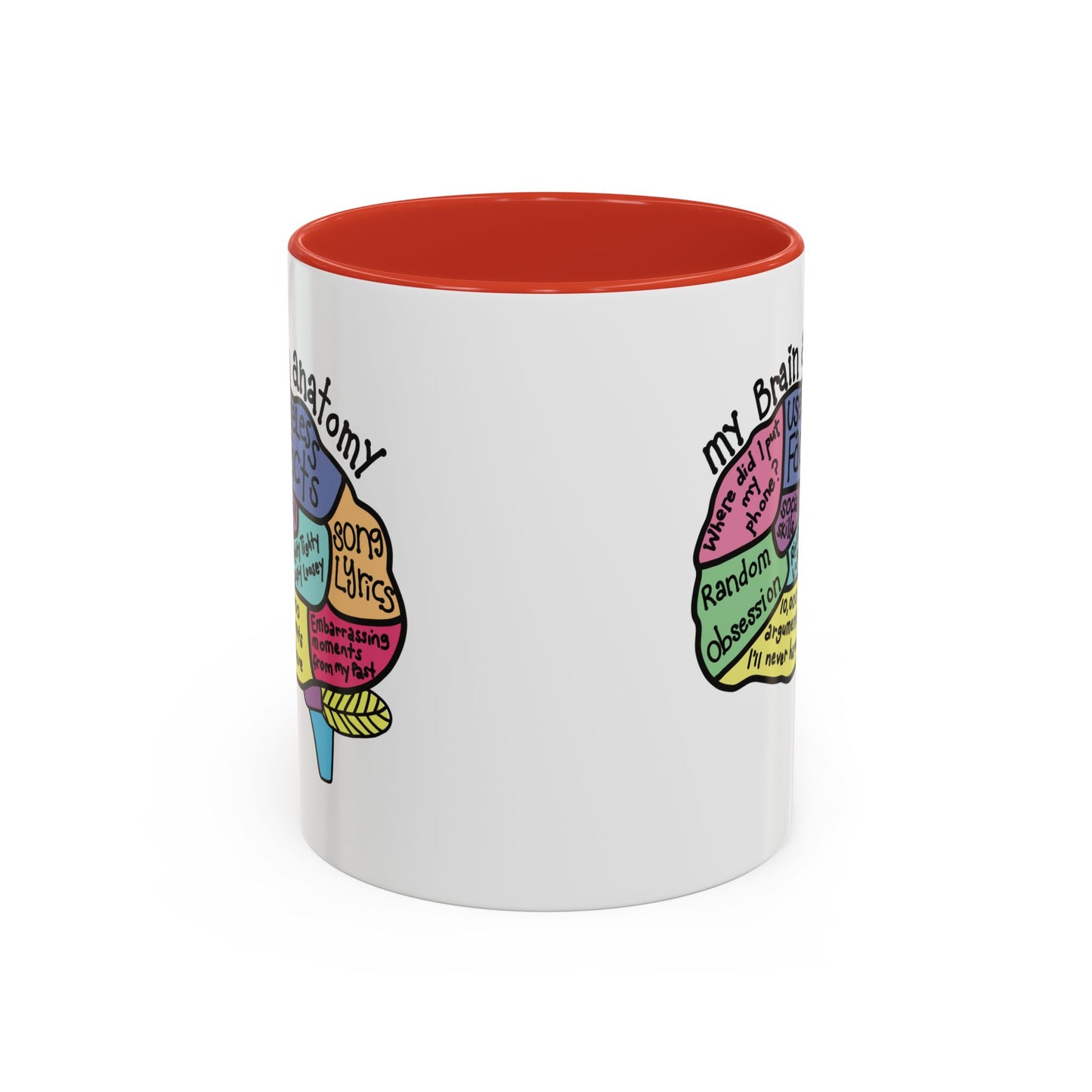 Anatomy of my Brain Accent Coffee Mug (11, 15oz)