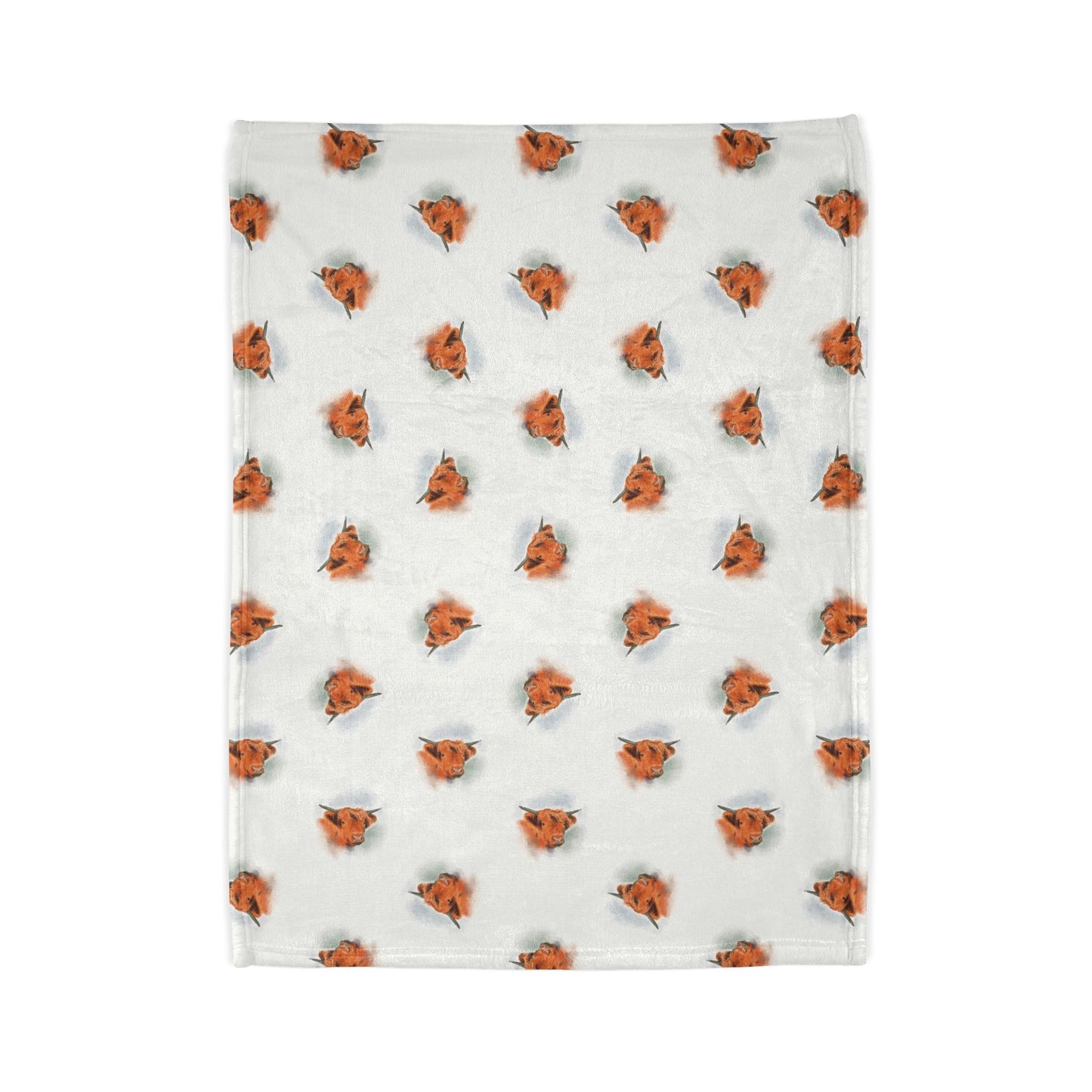 Cozy Blanket - Illustrated highland cow design