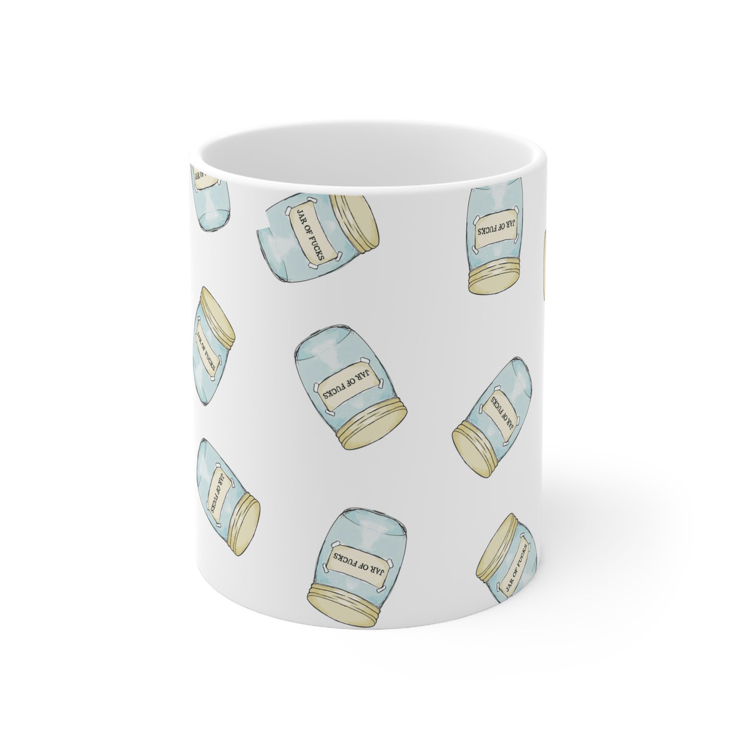 Mug 'Empty Jar Of Fucks' Mood Indicator