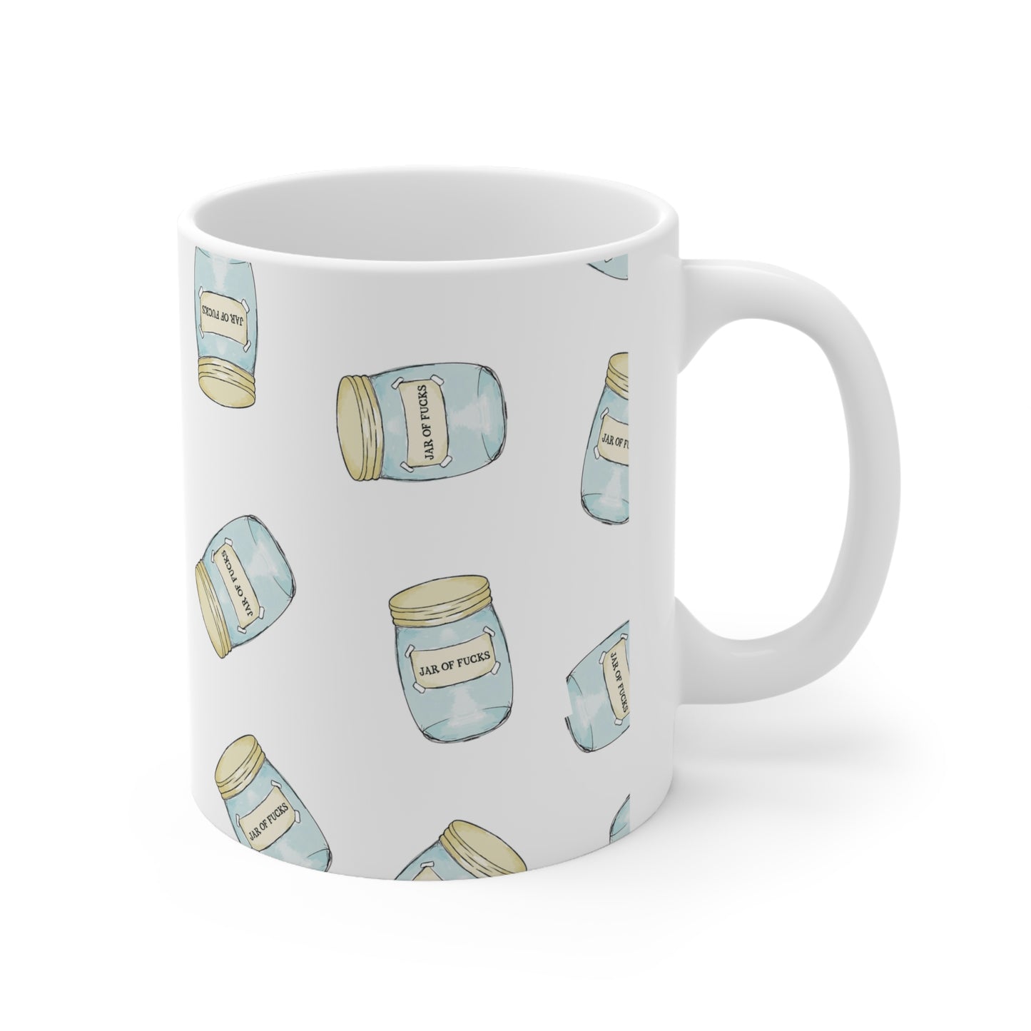 Mug 'Empty Jar Of Fucks' Mood Indicator