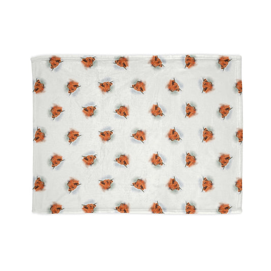 Cozy Blanket - Illustrated highland cow design
