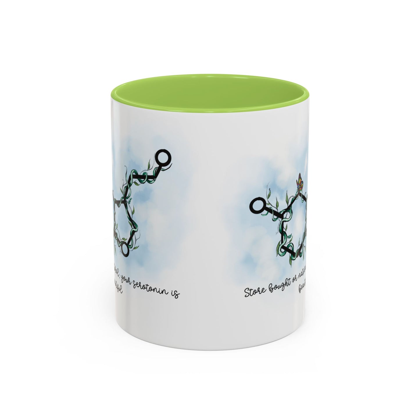 Mug - 'Serotonin is Beautiful' Mental Health Awareness Accent Coffee Mug (11, 15oz)