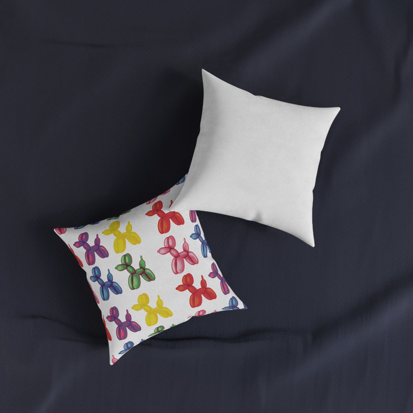 Square Pillow - Bright Balloon Dog Cushion