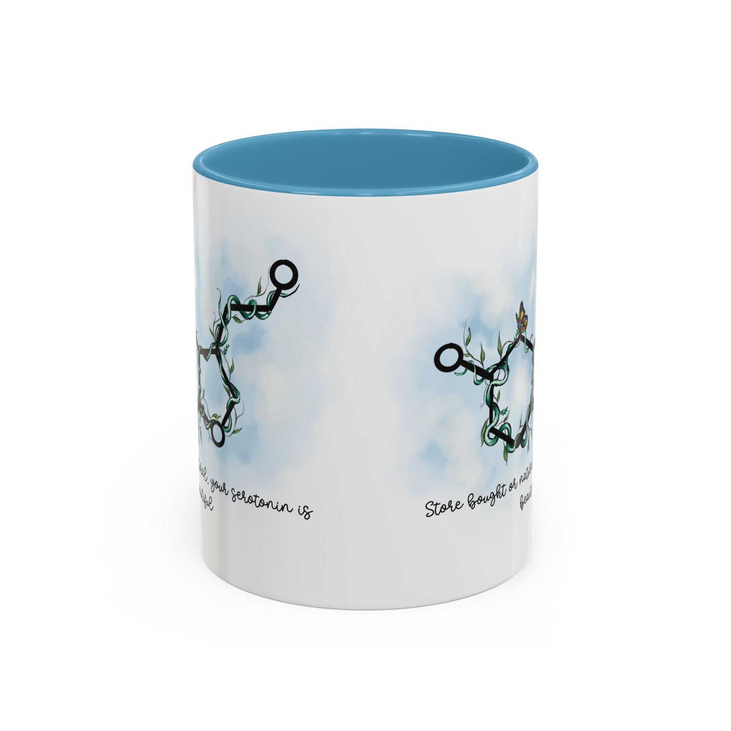 Mug - 'Serotonin is Beautiful' Mental Health Awareness Accent Coffee Mug (11, 15oz)